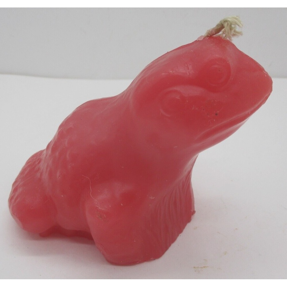 Vintage Handmade? Red Frog Toad Candle